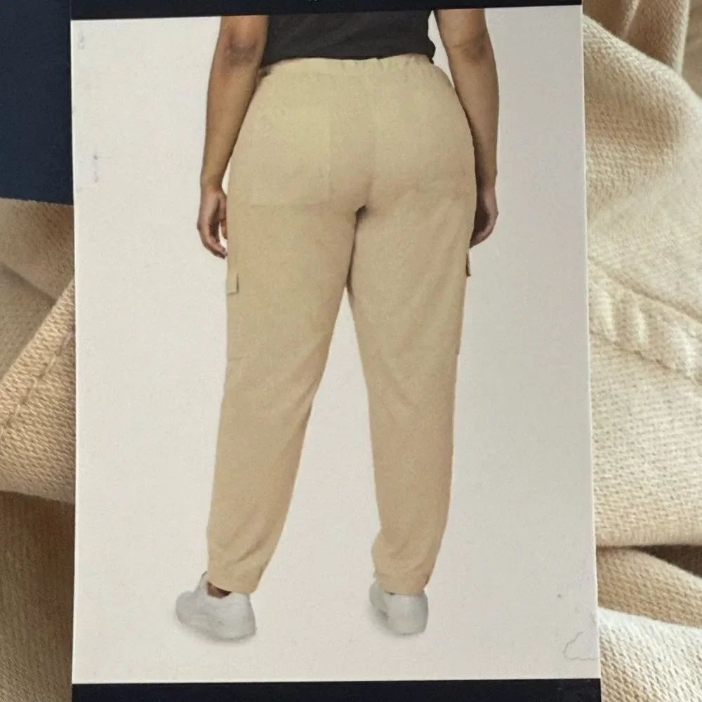 GAP Cream Track Pants Relaxed Fit Joggers - Picture 7 of 7